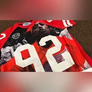 post game 2pac迷彩ホッケージャージ 2pac Vs Notorious BIG Vintage Post Game Baseball Jersey